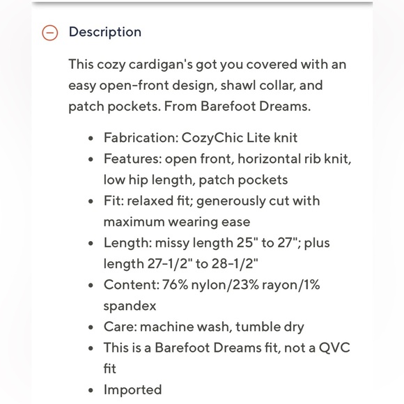 NWT Barefoot Dreams cozychic lite shawl collar cardigan. 2XL - Picture 6 of 12